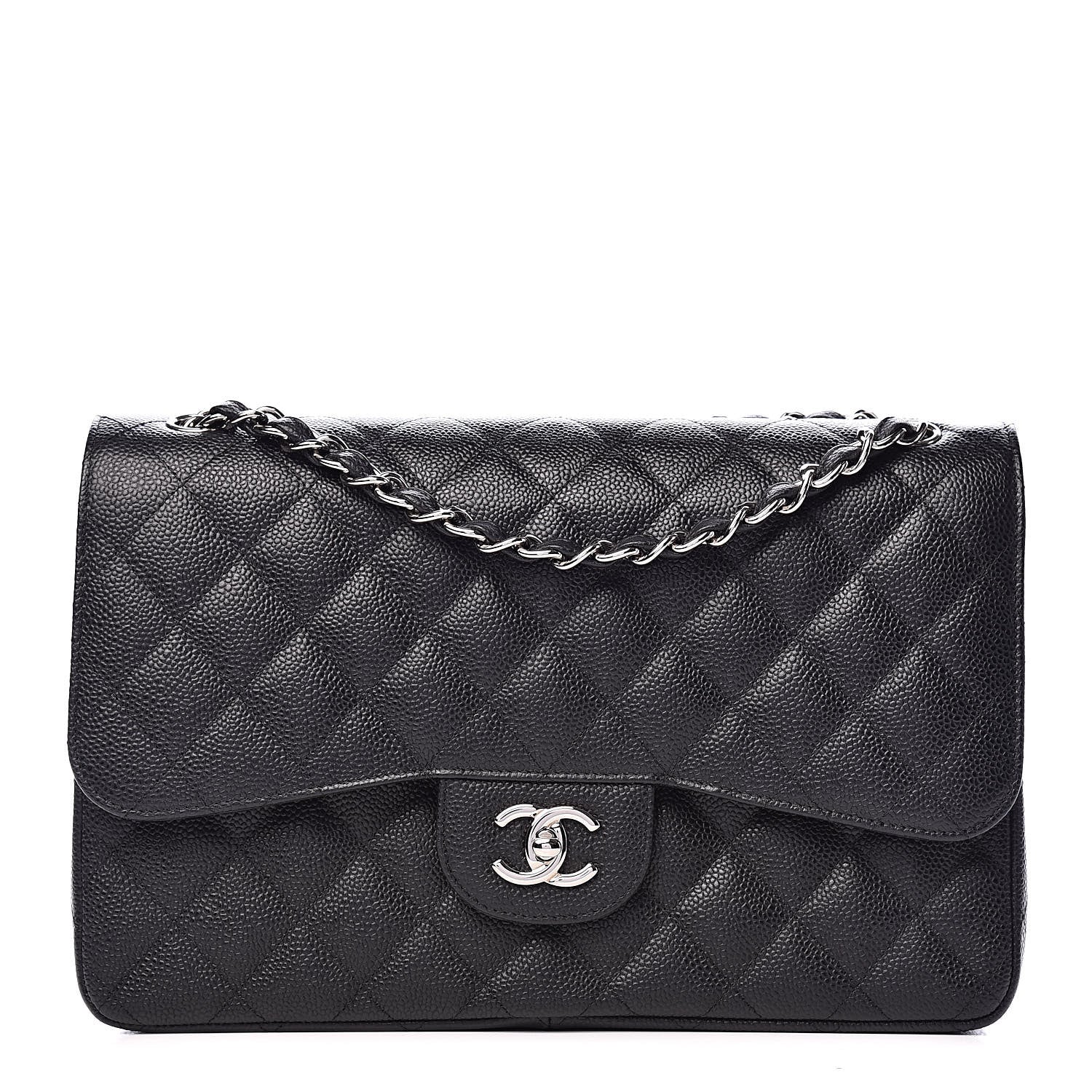 Chanel Caviar Quilted Jumbo Double Flap Black 1 of 11