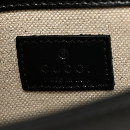 Gucci Azalea Calfskin Mini Crystal Horsebit 1955 Shoulder Bag Black 7 of 11