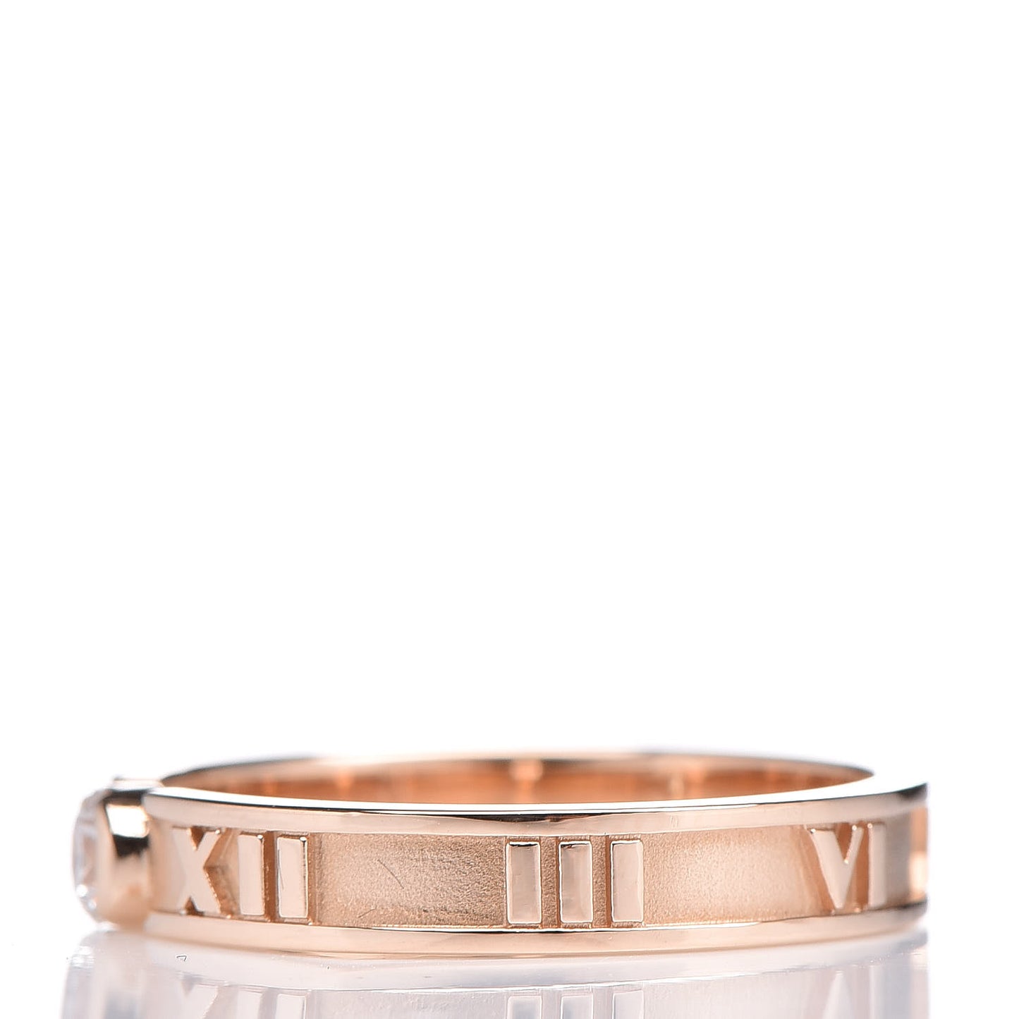 18K Rose Gold Diamond Atlas Closed Narrow Ring 50 5.25
