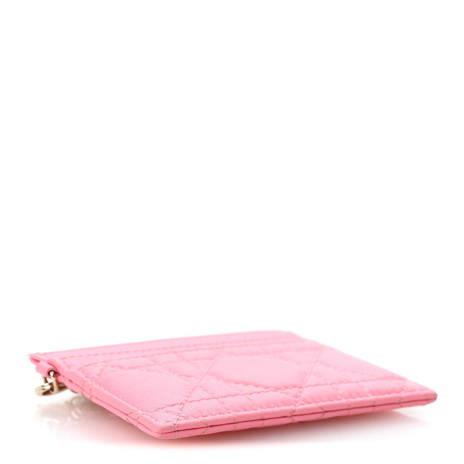 Christian Dior Lambskin Cannage Lady Dior Card Holder Strawberry Pink 4 of 8