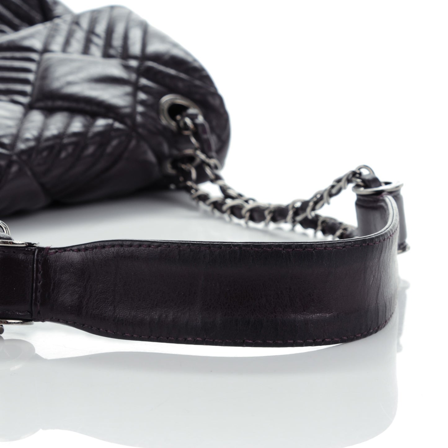 Lambskin In and Out Maxi Flap Purple