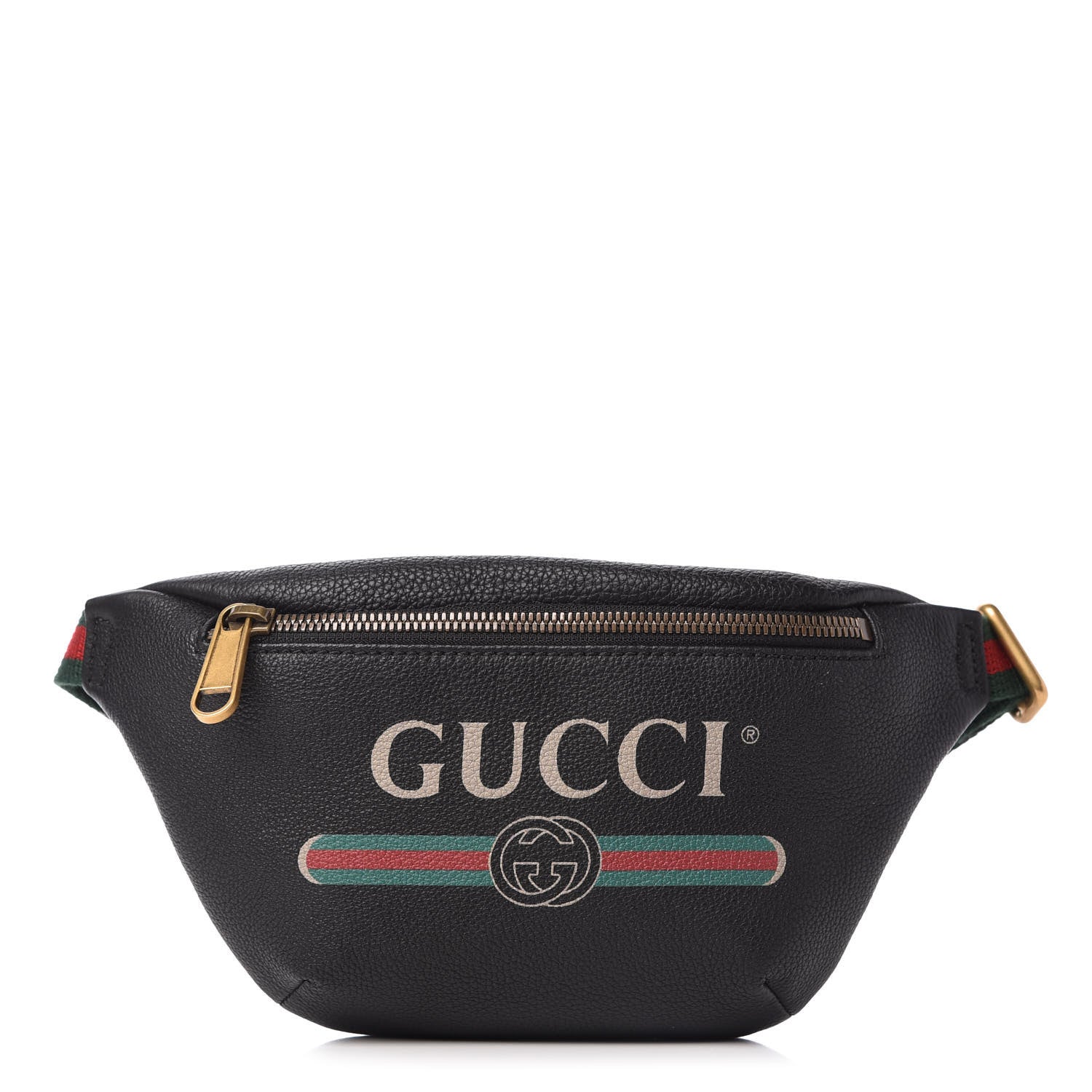 Gucci Grained Calfskin Small Logo Belt Bag Black 1 of 11