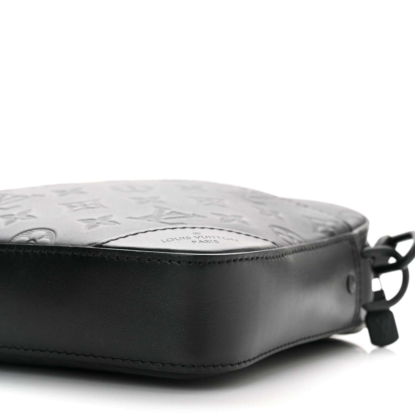 Calfskin Monogram Shadow Duo Messenger Black