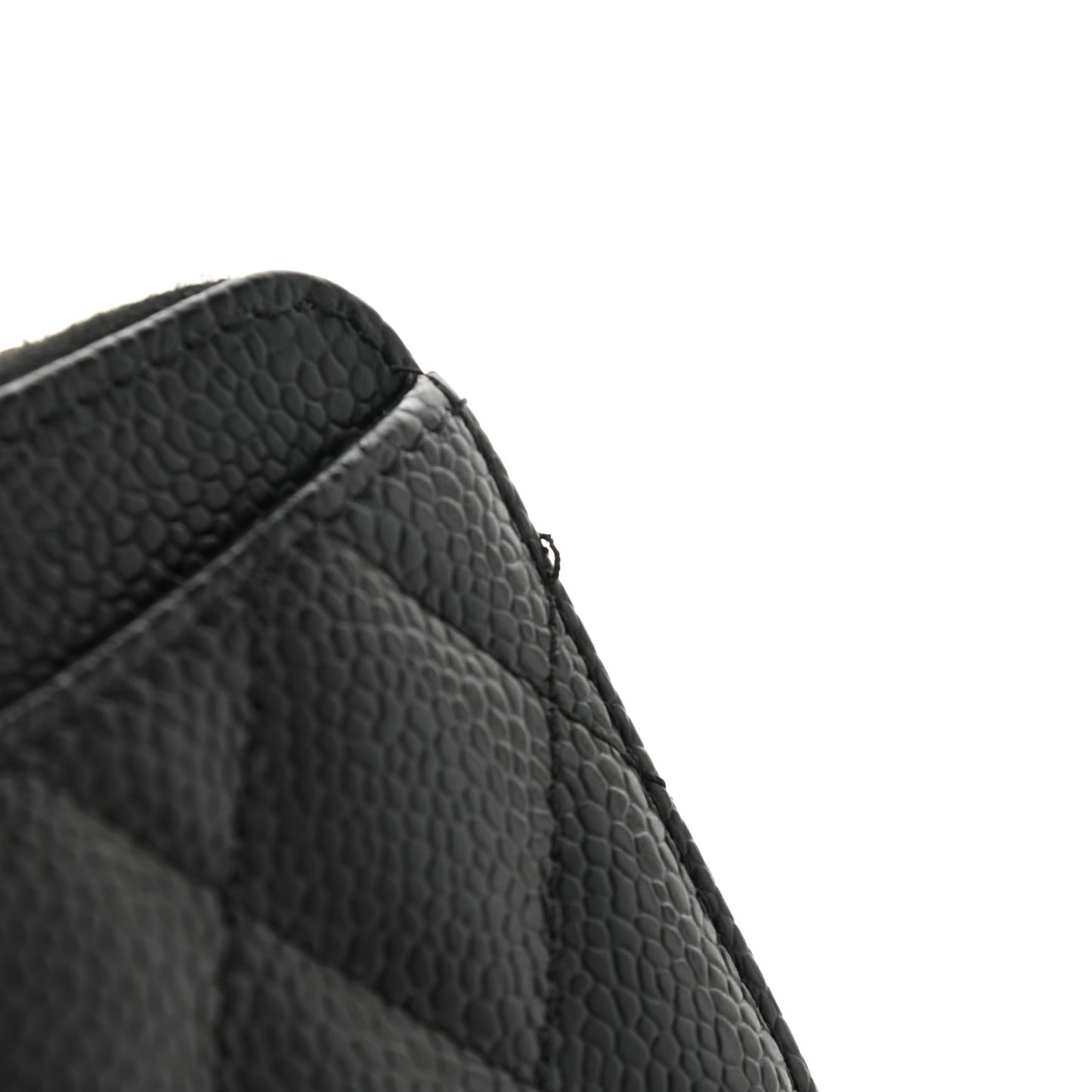 Caviar Quilted Zip Coin Purse Black