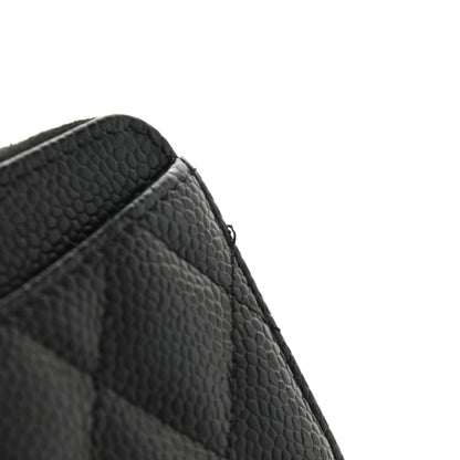 Chanel Caviar Quilted Zip Coin Purse Black 9 of 9