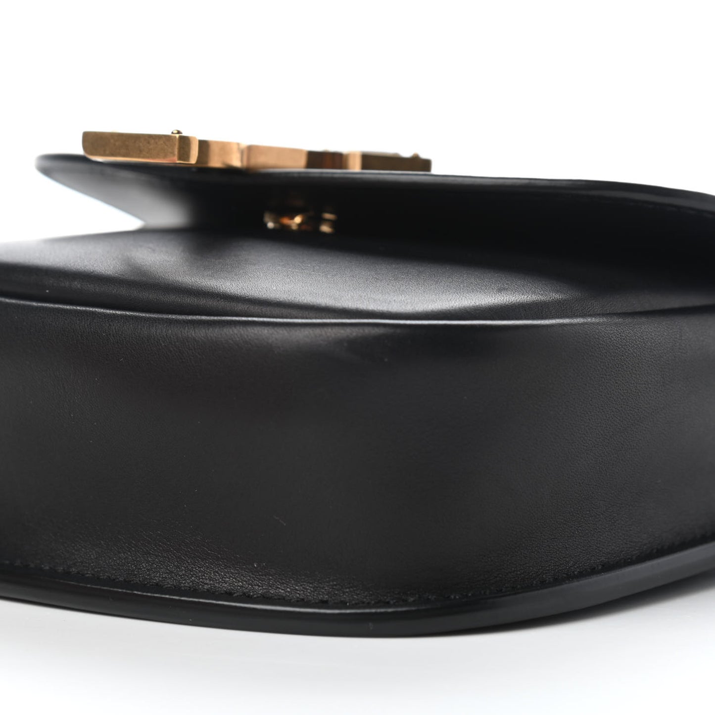 Smooth Calfskin Mini Classic Monogram Kaia Satchel Black