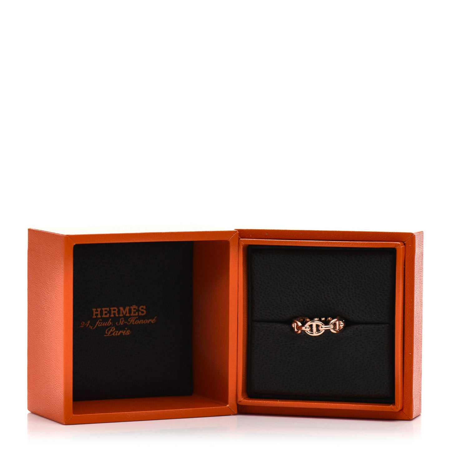 18K Rose Gold PM Chaine D'Ancre Enchainee Ring 50 5.25