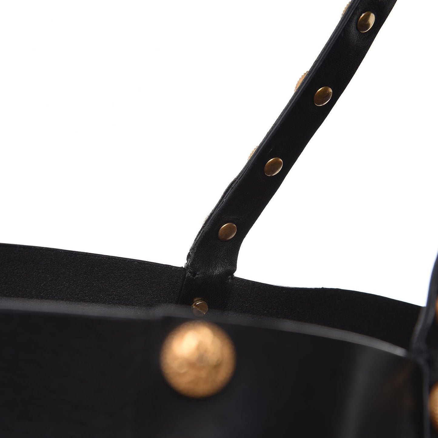 Emboosed Calfskin Studded Gryphon Zodiac Tote Black