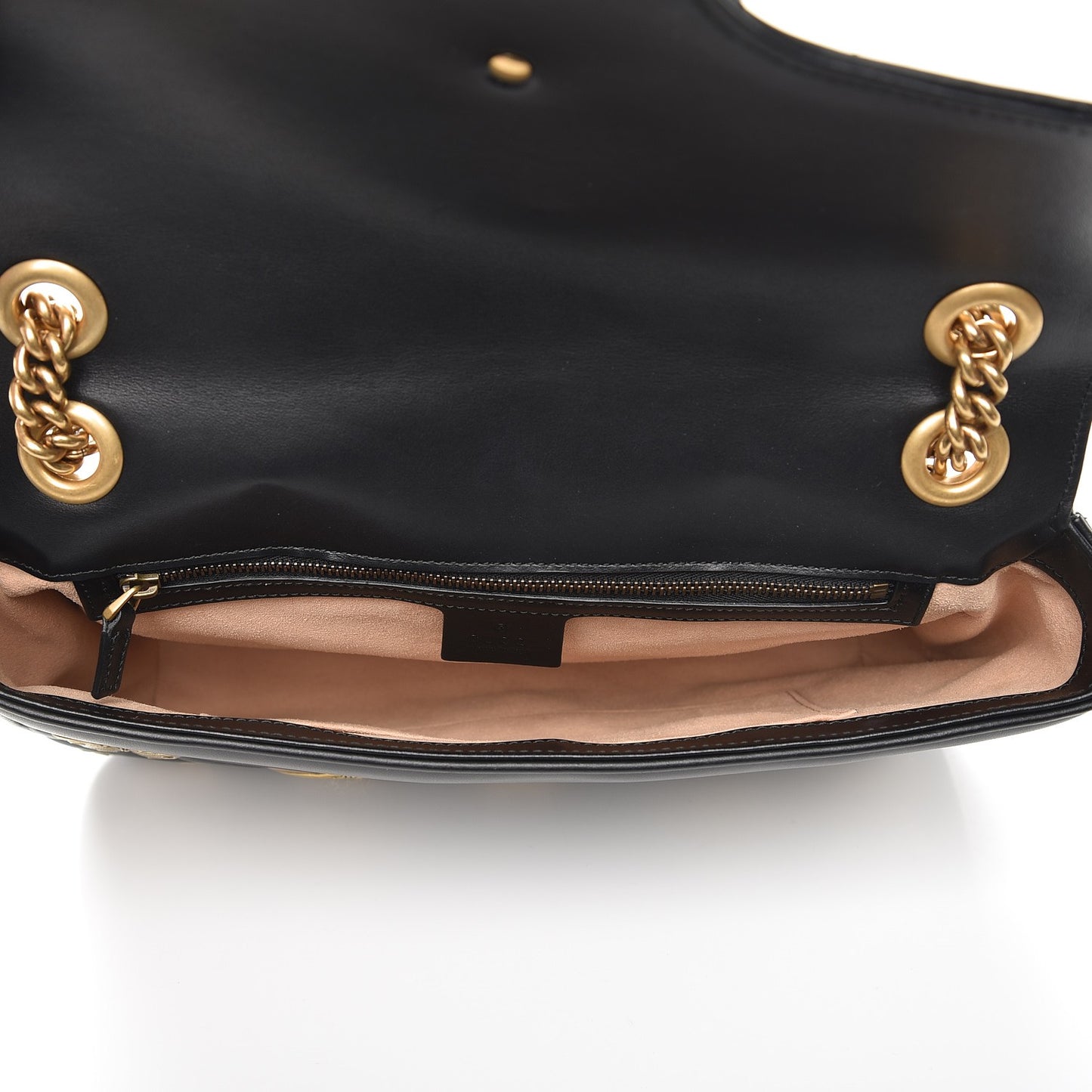 Calfskin Matelasse Animal Studs Medium GG Marmont Shoulder Bag Black