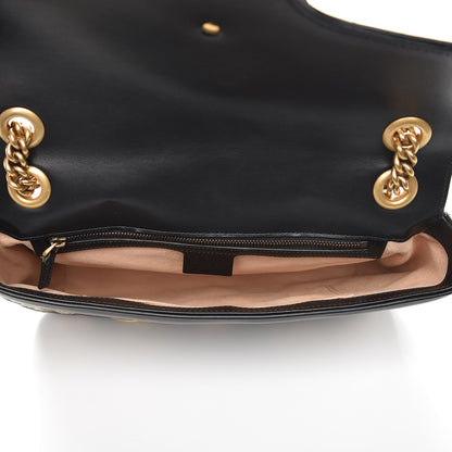 Gucci Calfskin Matelasse Animal Studs Medium GG Marmont Shoulder Bag Black 6 of 9