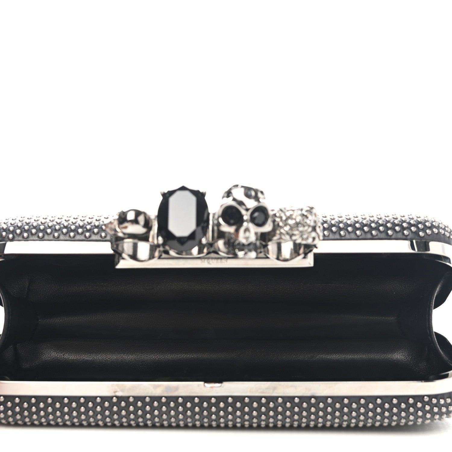 Alexander McQueen Nappa Studded Knucklebox Clutch Black 6 of 10