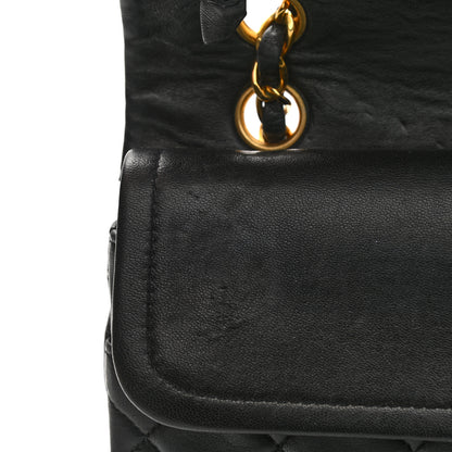 Chanel Lambskin Quilted Medium Double Flap Black 13 of 14