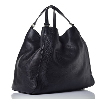 Gucci Pebbled Calfskin Large Soho Shoulder Bag Black 3 of 9