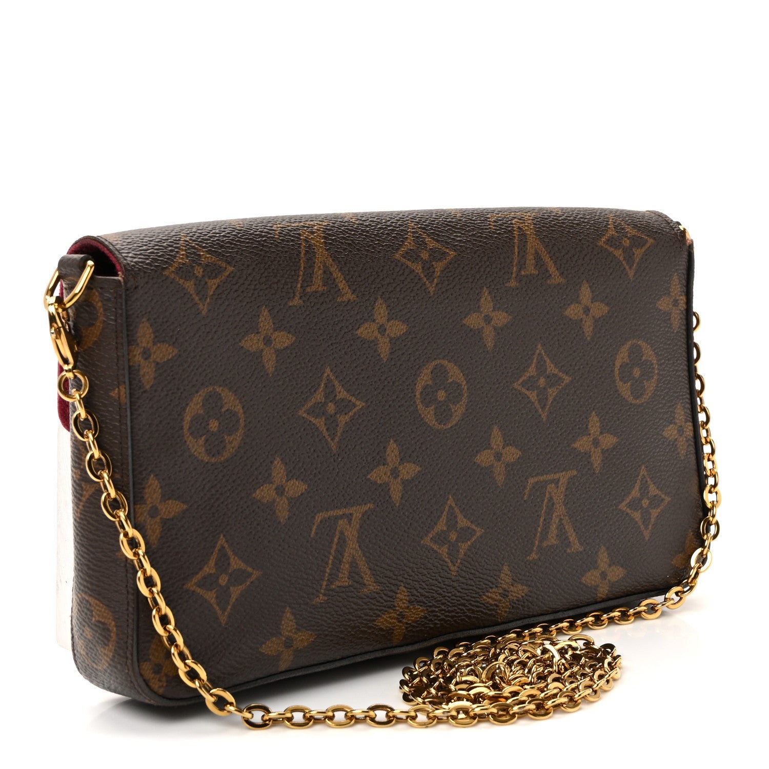 Louis Vuitton Monogram Pochette Felicie Chain Wallet Fuchsia 4 of 10