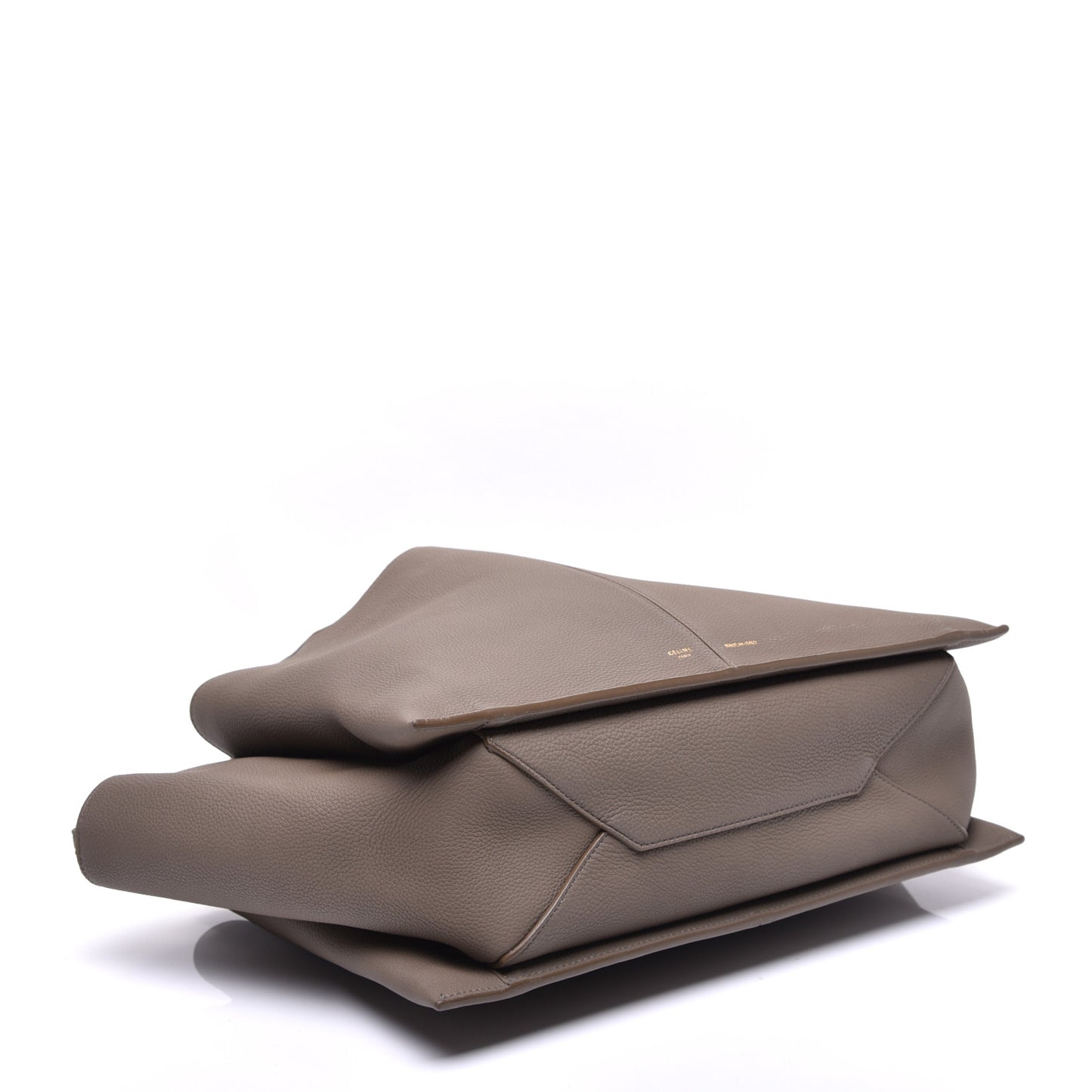 Baby Grained Calfskin Medium Tri-Fold Bag Taupe