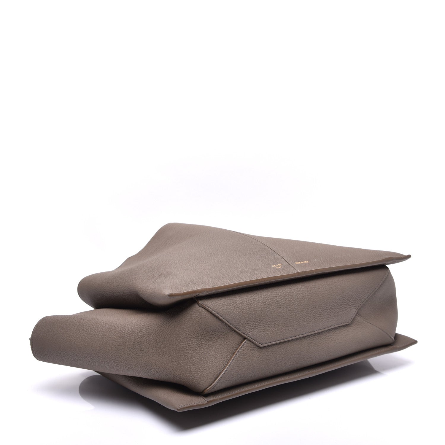 Celine Baby Grained Calfskin Medium Tri-Fold Bag Taupe 4 of 9