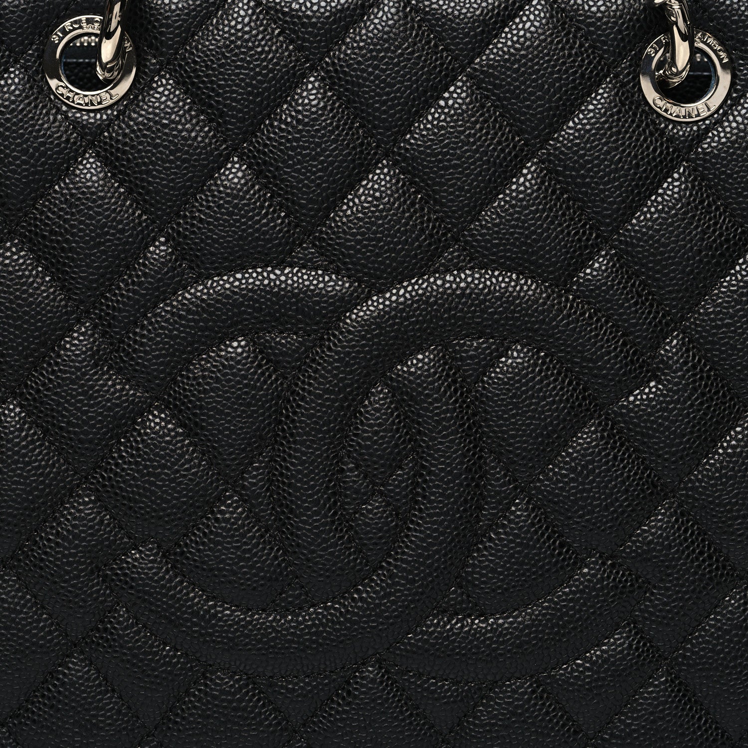 Chanel Caviar Quilted Grand Shopping Tote GST Black 9 of 11