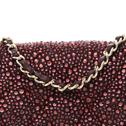 Chanel Lambskin Crystal Diamante Small Flap Burgundy 8 of 11