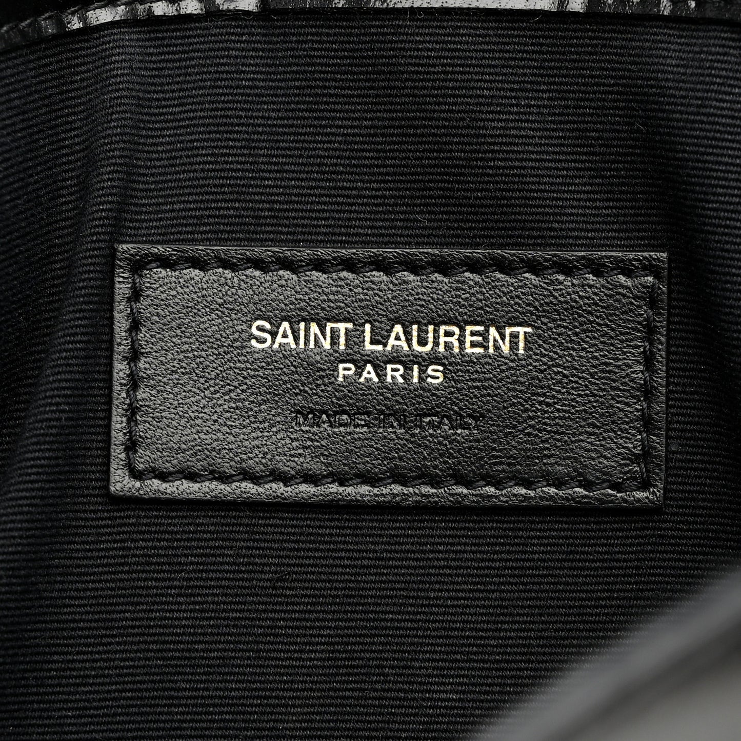 Smooth Shiny Calfskin Monogram Uptown Pouch Black