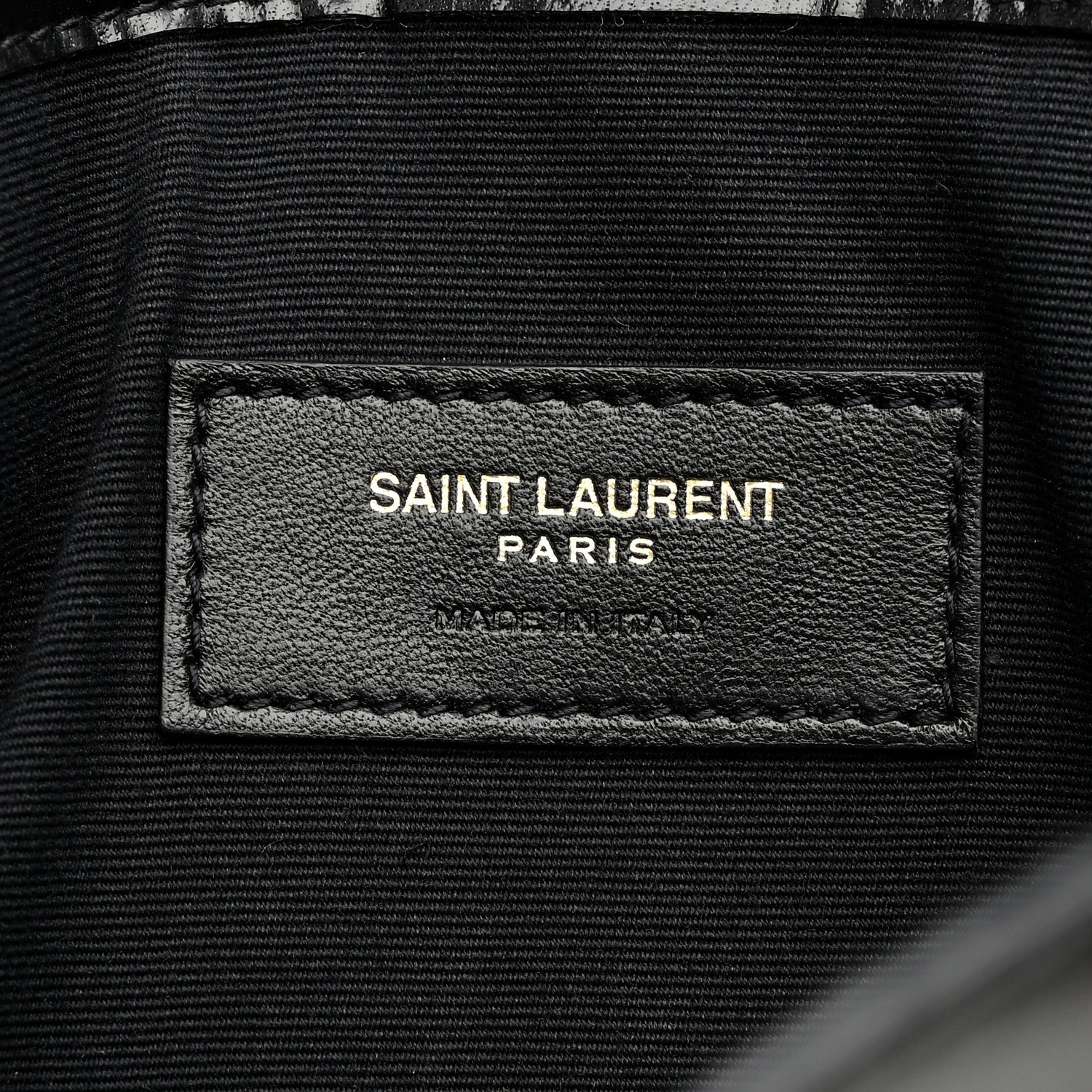 Saint Laurent Smooth Shiny Calfskin Monogram Uptown Pouch Black 6 of 8