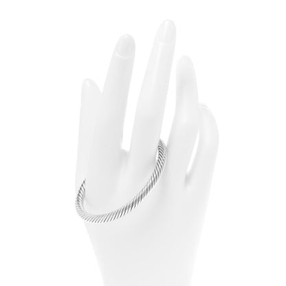 David Yurman Sterling Silver 14K Yellow Gold Blue Topaz 5mm Cable Classics Petite Color Bracelet 2 of 4
