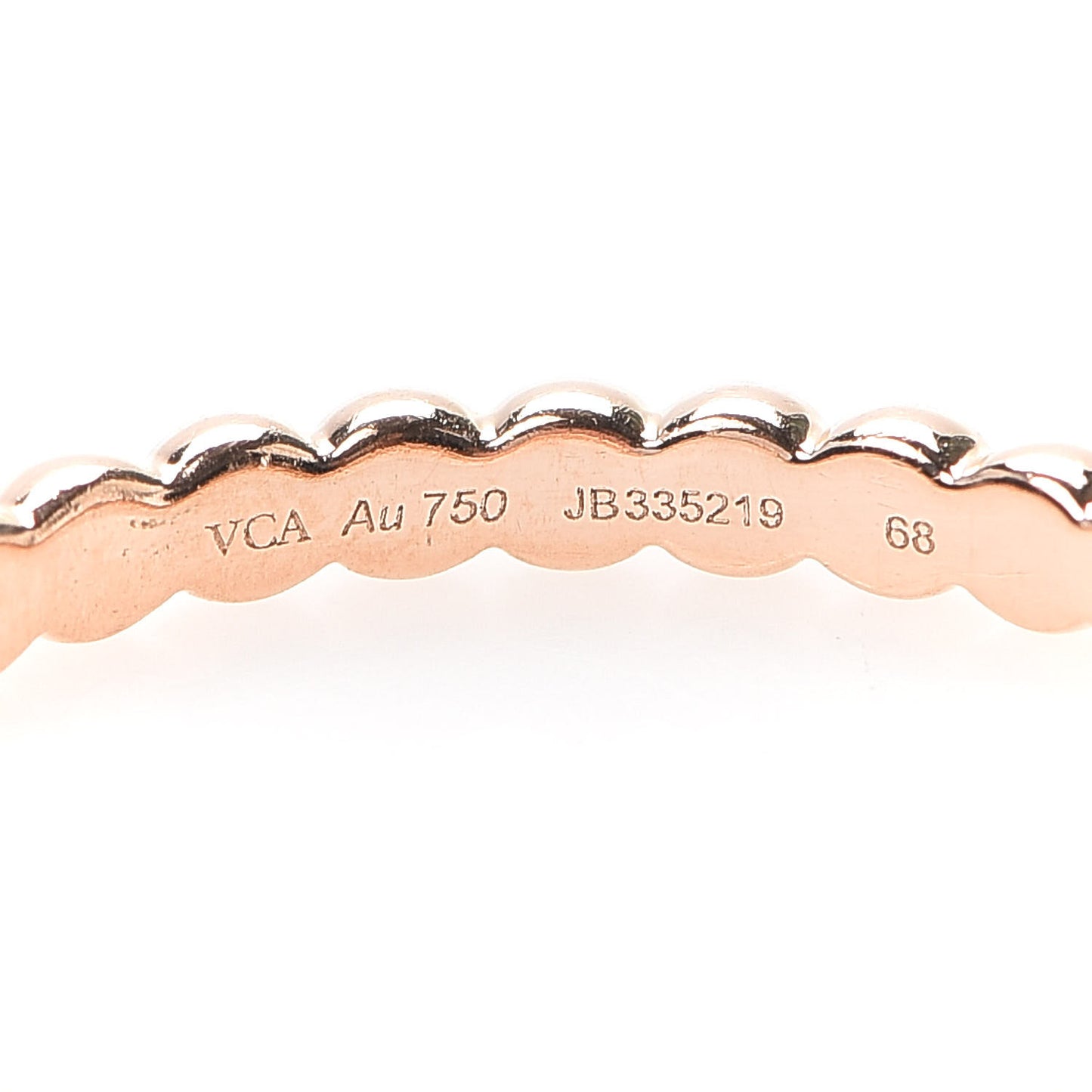 18K Rose Gold Small Perlee Ring 68 12.25