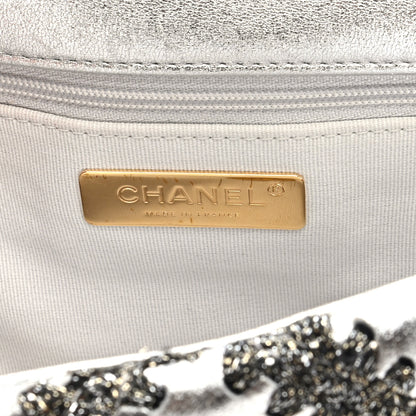 Chanel Metallic Calfskin Crochet Medium Chanel 19 Flap Silver 6 of 10