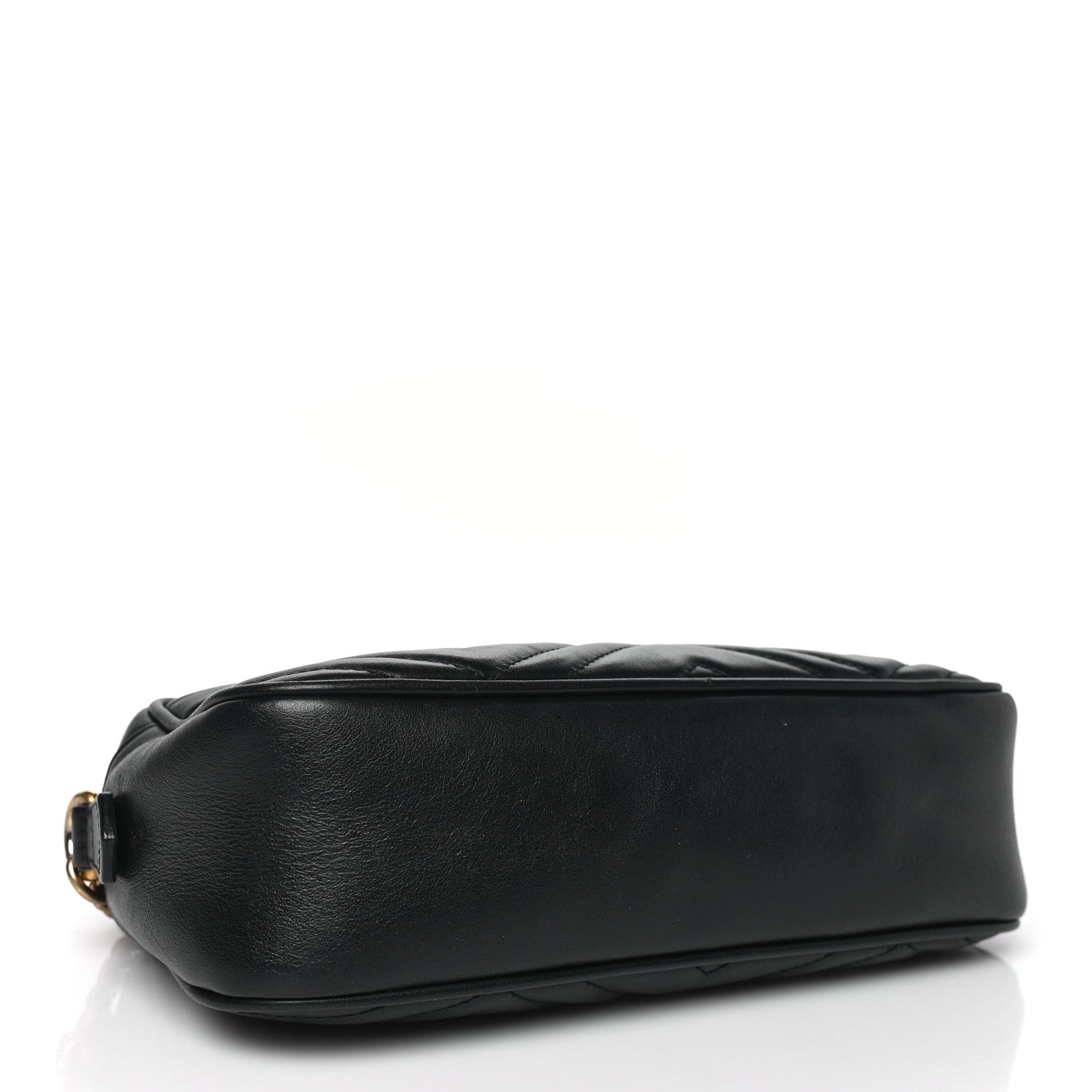 Gucci Calfskin Matelasse Small GG Marmont Chain Shoulder Bag Black 4 of 10