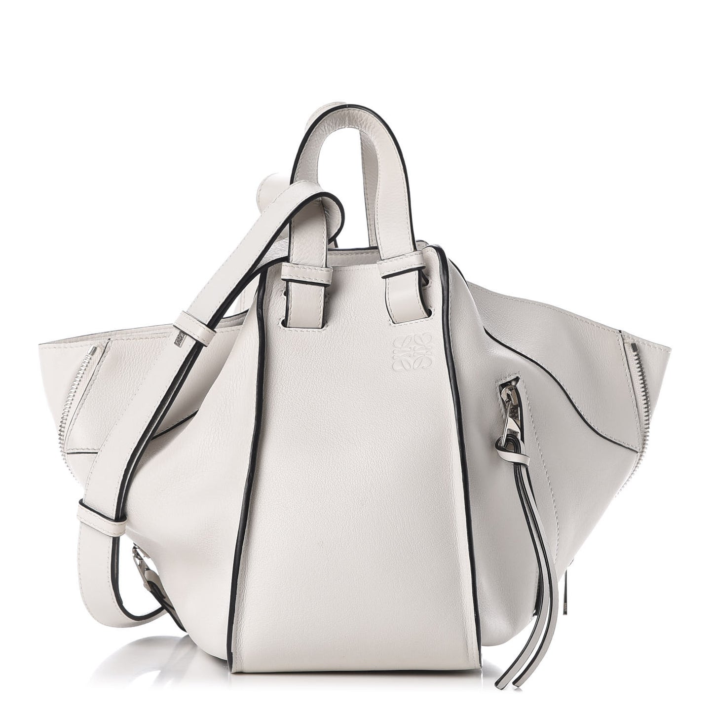 Calfskin Medium Hammock Shoulder Bag Soft White