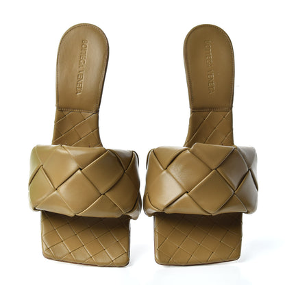 Bottega Veneta Nappa Maxi Intrecciato Lido 90mm Mule Sandals 38 Fudge 5 of 10