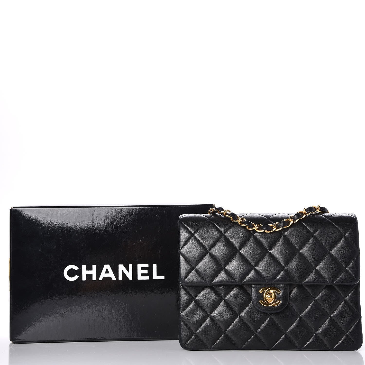 Chanel Lambskin Quilted Small Single Flap Black 8 of 8