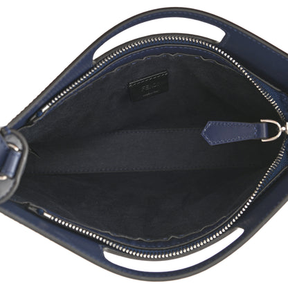 Fendi Vitello King Logo Embossed Mini East West Shopper Blueberry 5 of 11