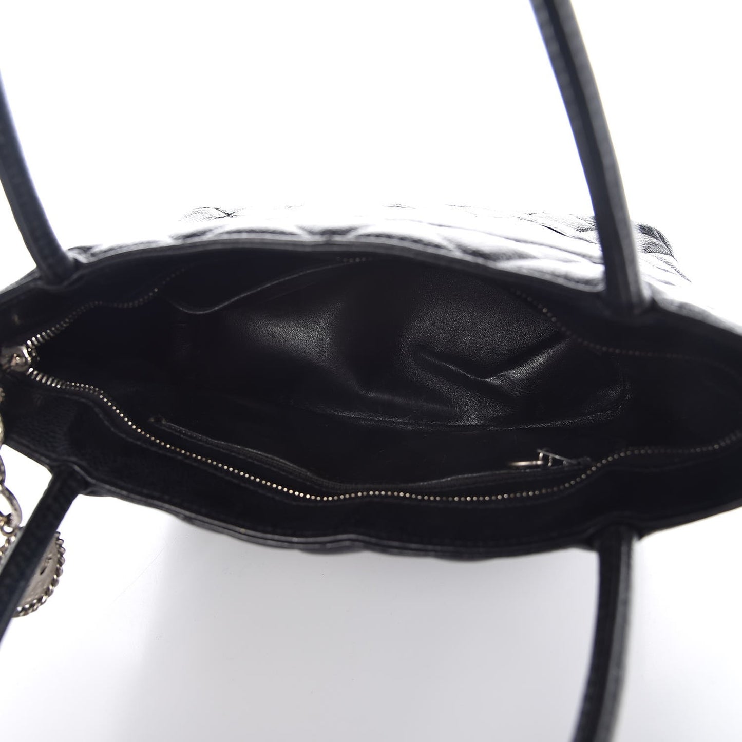 Caviar Quilted Medallion Tote Black