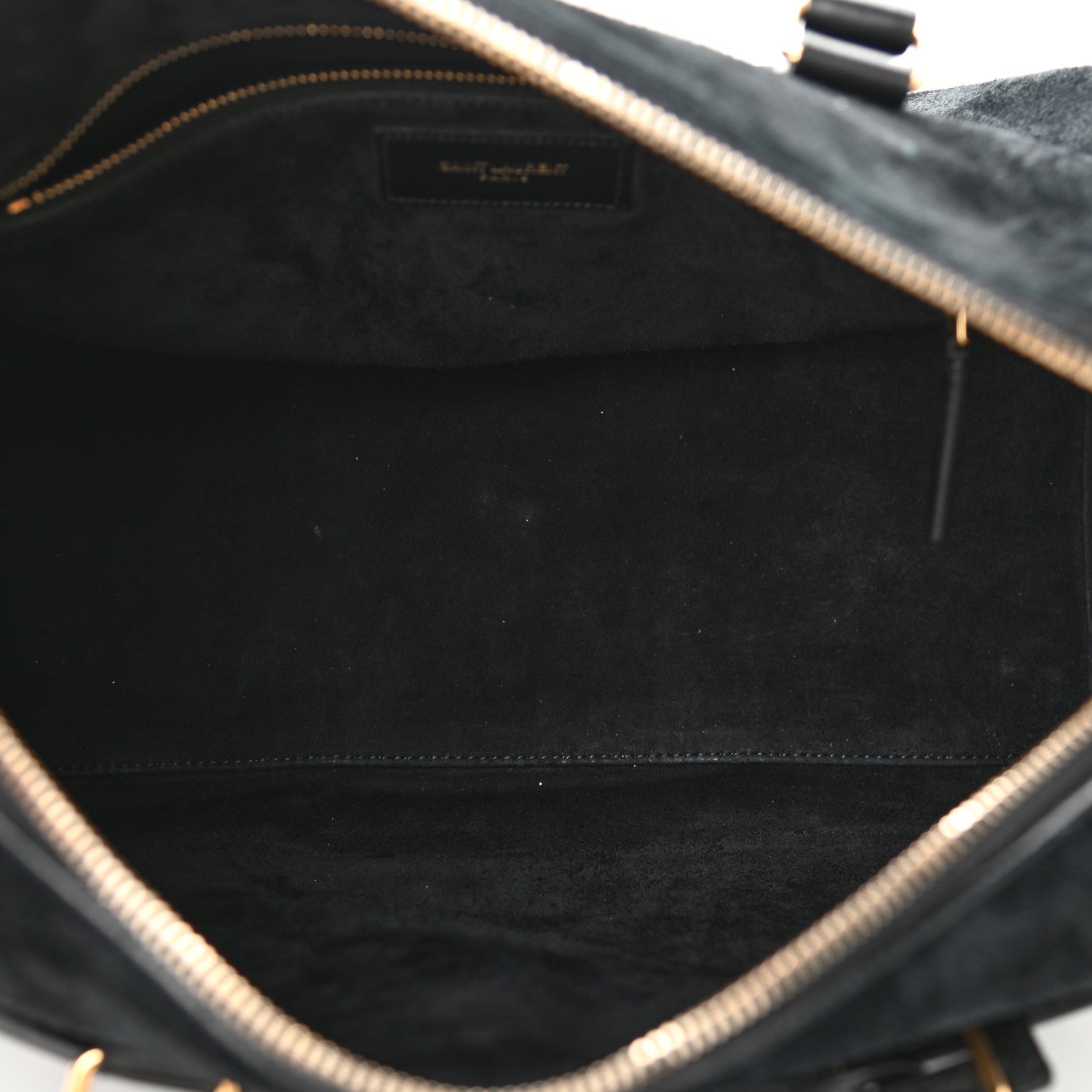 Saint Laurent Calfskin Suede Classic Duffle 6 Black 5 of 10