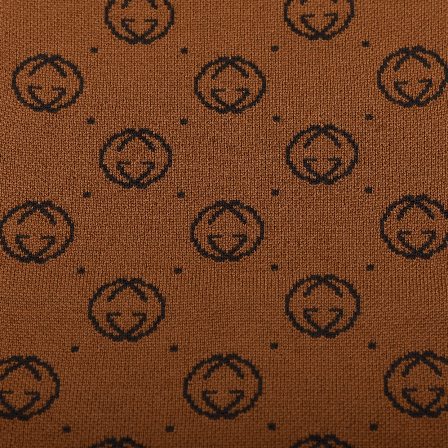 X DAPPER DAN Wool GG Micro Monogram Scarf Brown