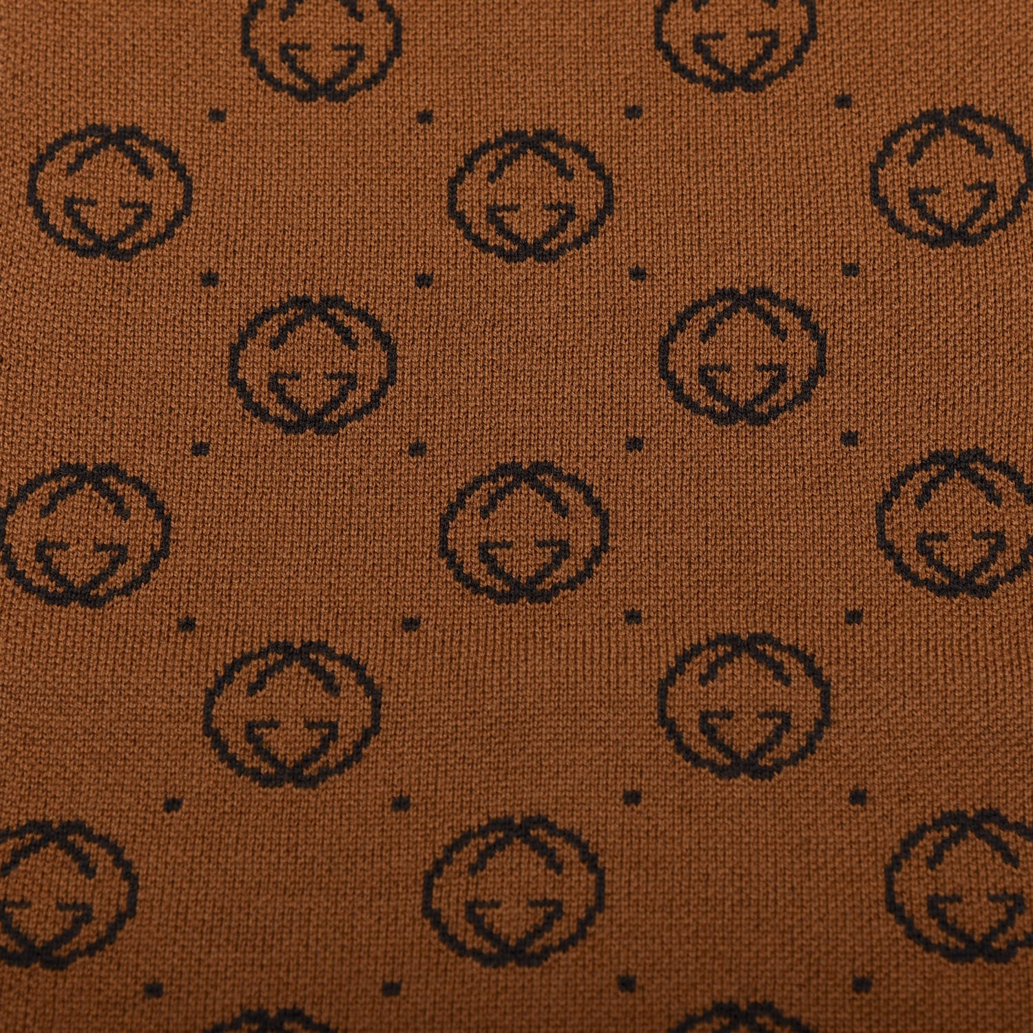 Gucci X DAPPER DAN Wool GG Micro Monogram Scarf Brown 4 of 4