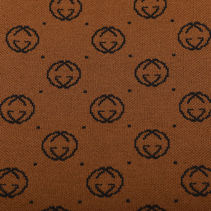 Gucci X DAPPER DAN Wool GG Micro Monogram Scarf Brown 4 of 4