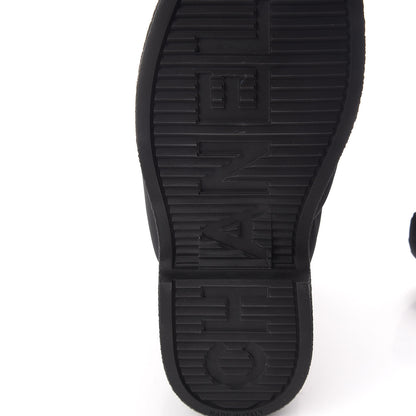 Chanel Nylon Calfskin Womens Coco Neige Short Boots 40 Black 7 of 10