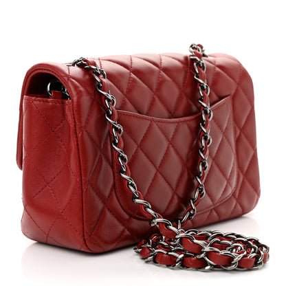 Chanel Lambskin Quilted Mini Rectangular Flap Burgundy 3 of 11