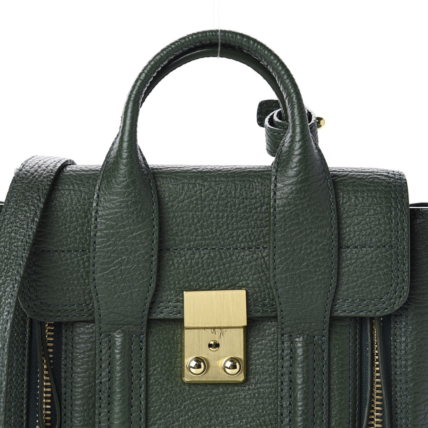 3.1 Textured Calfskin Mini Pashli Satchel Jade