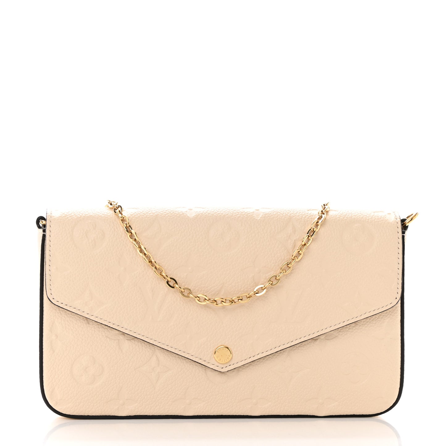 Empreinte Pochette Felicie Chain Wallet Cream