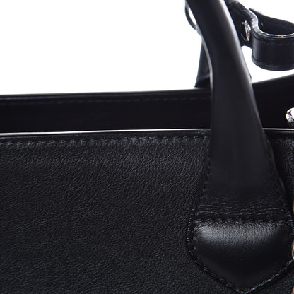 Burberry Smooth Calfskin Medium Chain Banner Tote Black 9 of 9