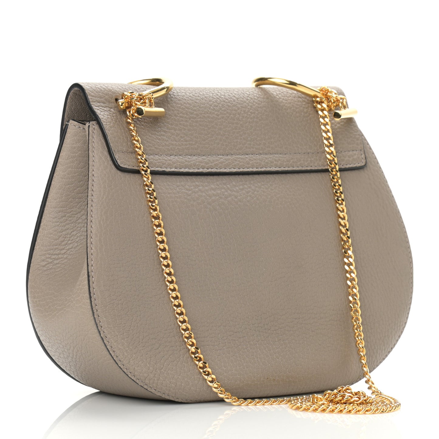 Grained Lambskin Drew Shoulder Bag Motty Grey
