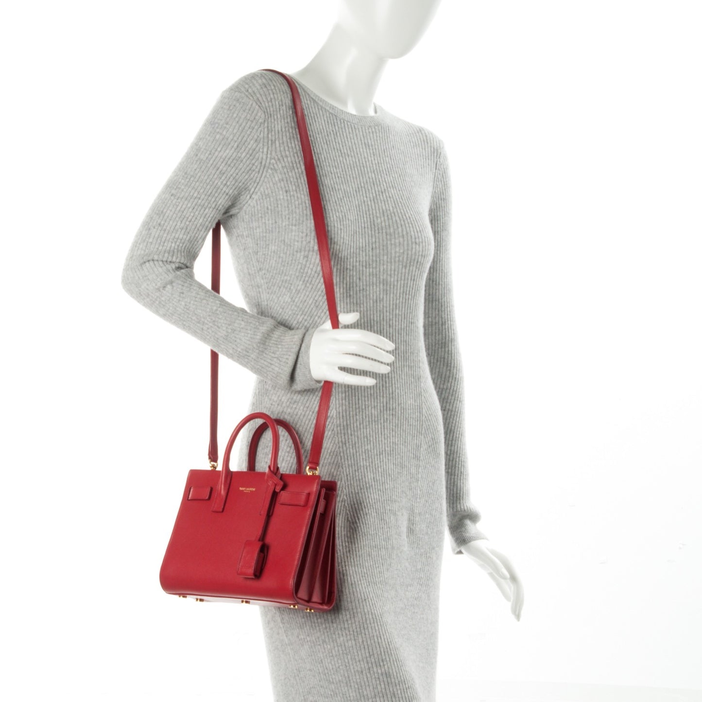 Calfskin Nano Sac De Jour Lipstick Red