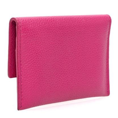 Salvatore Ferragamo Grained Calfskin Flap Card Holder Pink 3 of 8