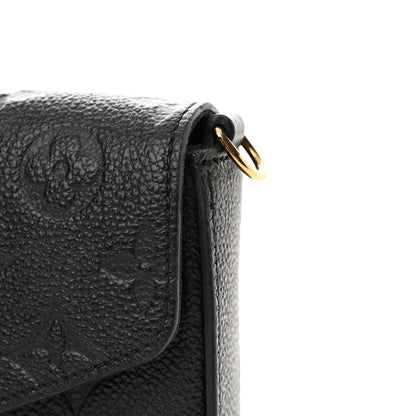 Louis Vuitton Empreinte Pochette Felicie Chain Wallet Black 16 of 17