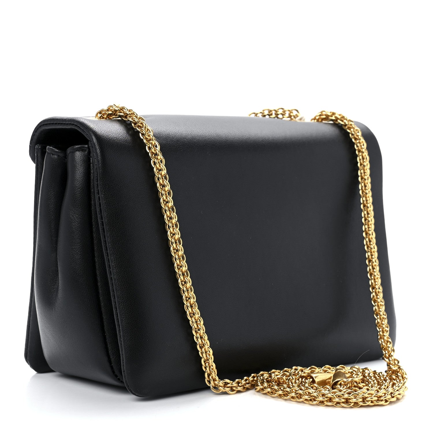 Valentino Garavani Nappa One Stud Chain Clutch Black 3 of 12