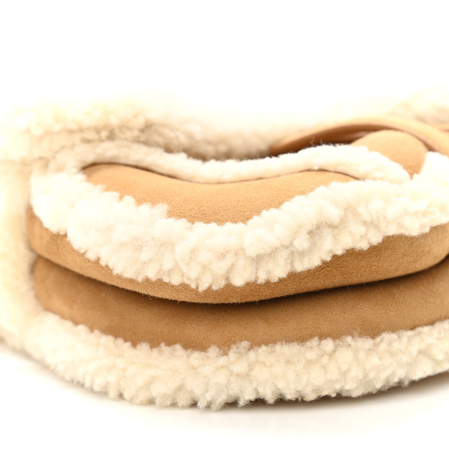 Christian Dior Shearling Saddle Bag Camel 9 of 10