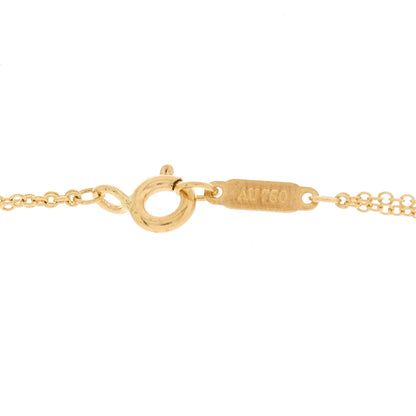 Tiffany 18K Yellow Gold Infinity Double Chain Pendant Necklace 5 of 5