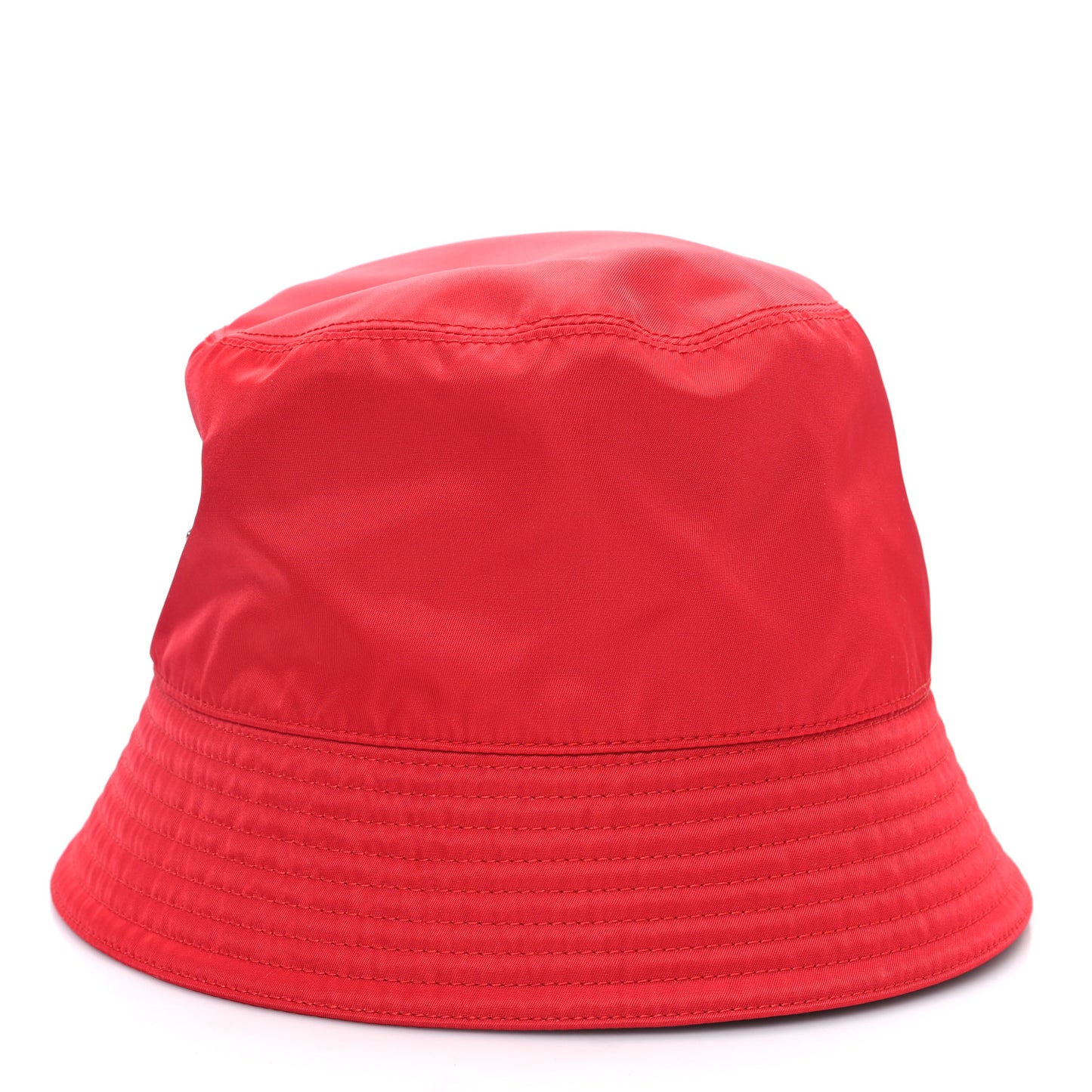 Re-Nylon Metal Triangle Logo Womens Bucket Hat S Rosso
